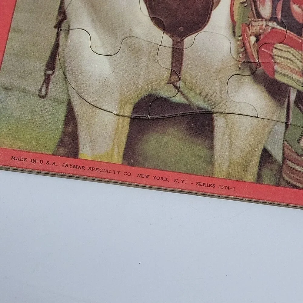 Vintage Big Top Circus Tray Puzzle Creepy Clown w Horse Jaymar Made in USA 11x14
